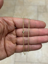 14K Yellow Gold Hollow Round Box Necklace Chain 1.8mm 16'' 18'' - Round Polished Box Chain, Venetian Chain, Genuine 10k Gold